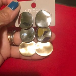 Erika MM circle triple drop earrings